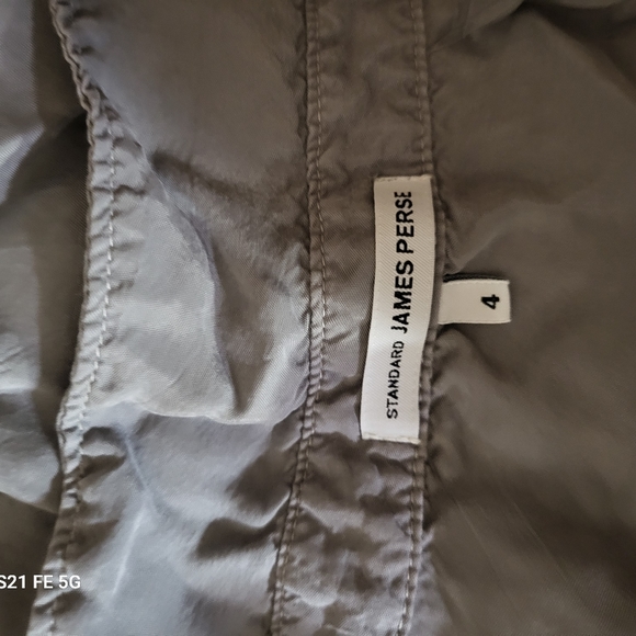 Standard James Perse Silver Gray Button Down Tie Waist Dress Sz 4/XL...I… - Picture 6 of 6